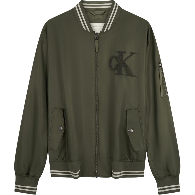 

Calvin Klein American College Style Suede Letter Baseball Jacket Men Jacket 4RD524G XL