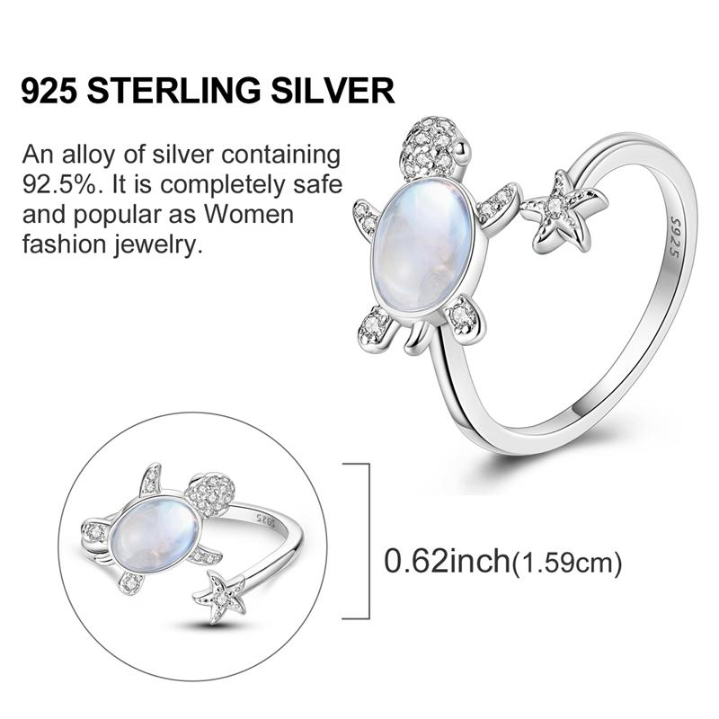 Original 925 Silver Ring Sparking Bear Bow Wing Rose Open Rings for Women Girls Jewelry Birthday Anniversary Engagement Gifts