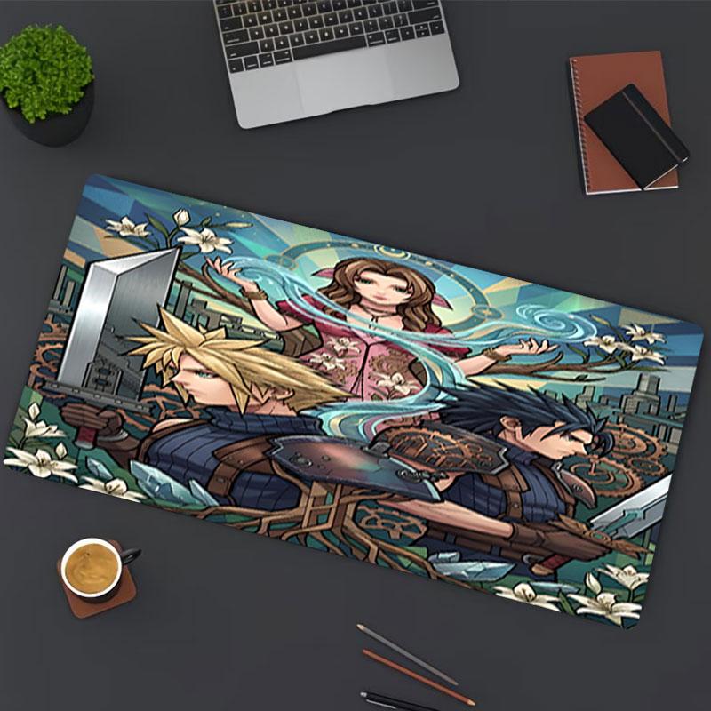Final Fantasy Print Musematte, for Tastaturmatte Bærbar PC-matte for Kontor Hjemmebruk, Skrivebordsdekorasjon, Perfekt Bursdagsgave for Spillere