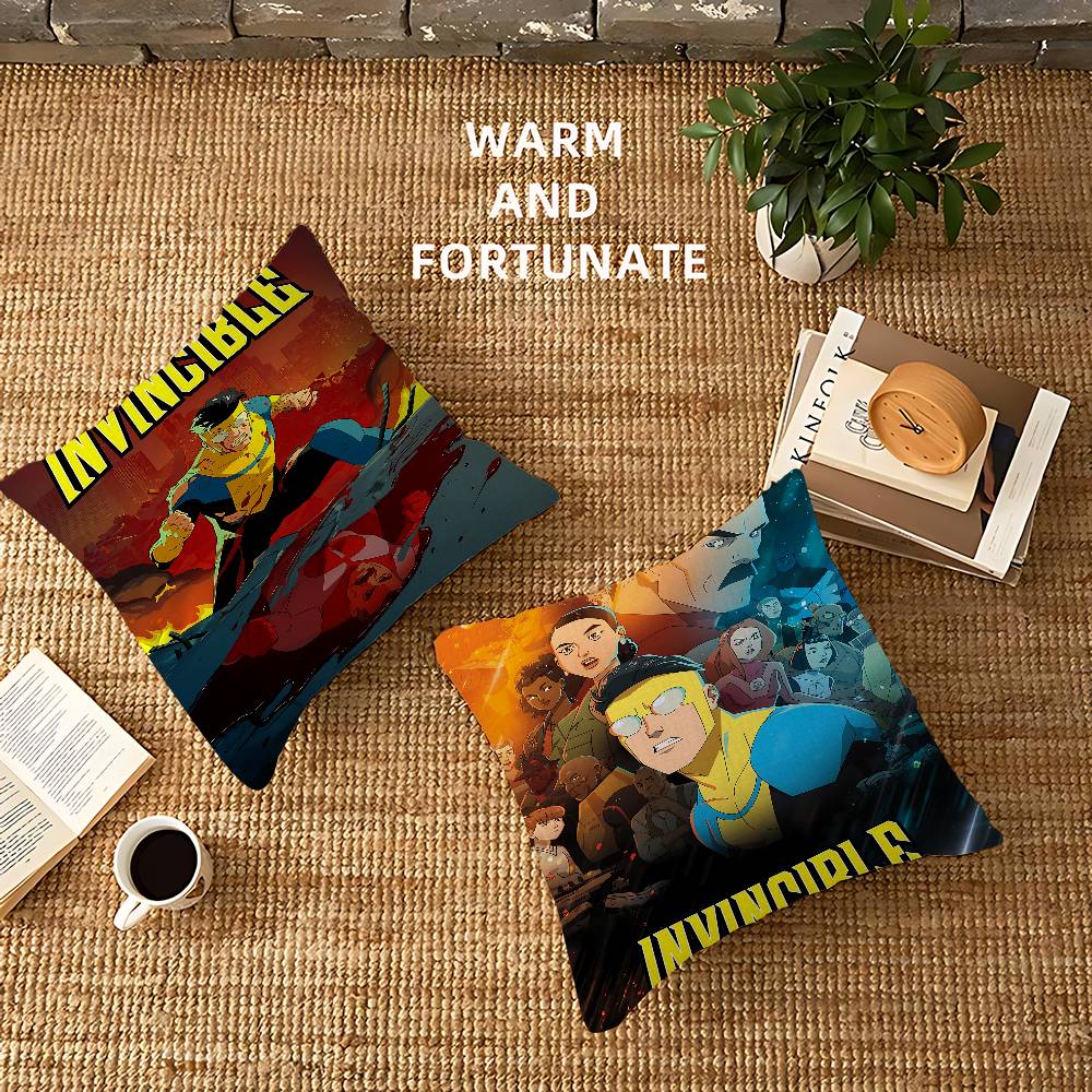 I-Invincible Cartoon Cushion Cover Polyester Sofa Cushions Decorative Throw Pillows Home Decoration Pillowcover