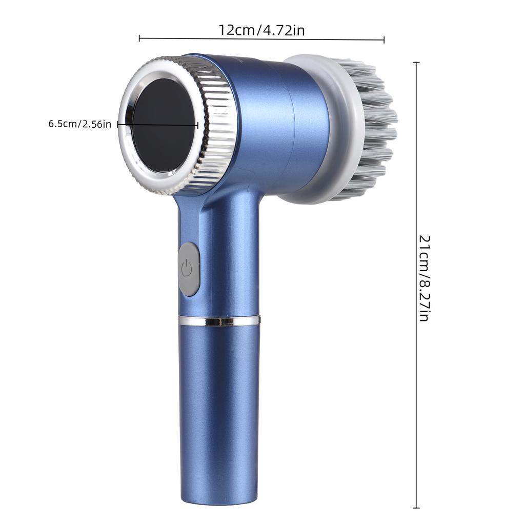 Electric Cleaning Brush Set Portable Cordless Electric Spin Scrubber Waterproof 3 Speeds Digital Display with 5 Brush Heads