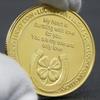 Moneta della Confessione in Oro Quadrifoglio - Gettoncino Dorato Portafortuna Regalo