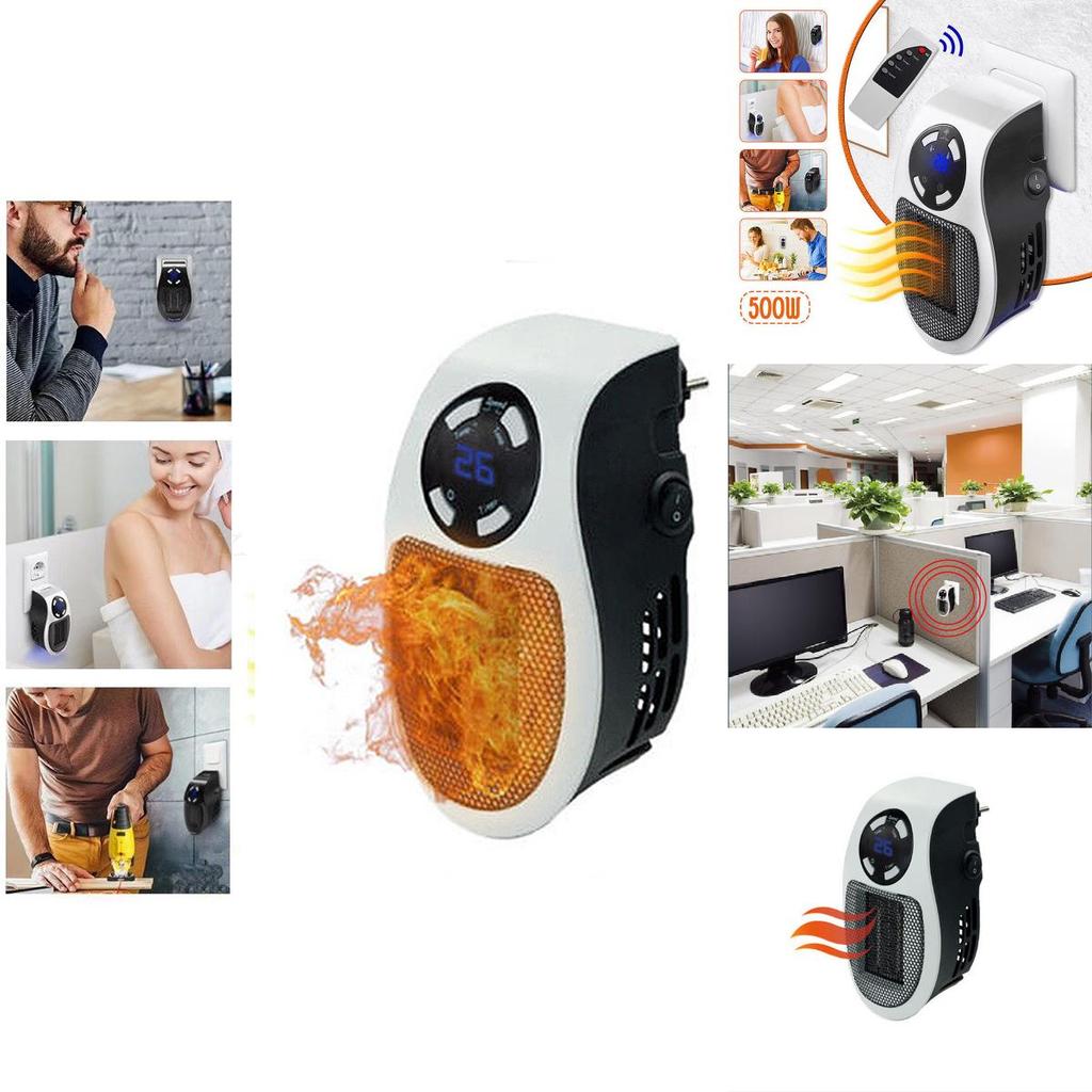 Handy Heater Compact Electric Space Heater With Remote Control Ideal For Home Office