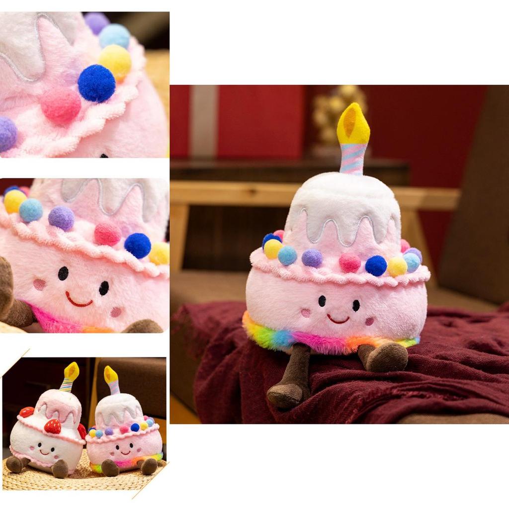 Entzückender Regenbogen-Kuchenring-Puppe Weiches Plüschtier Für Feiertage