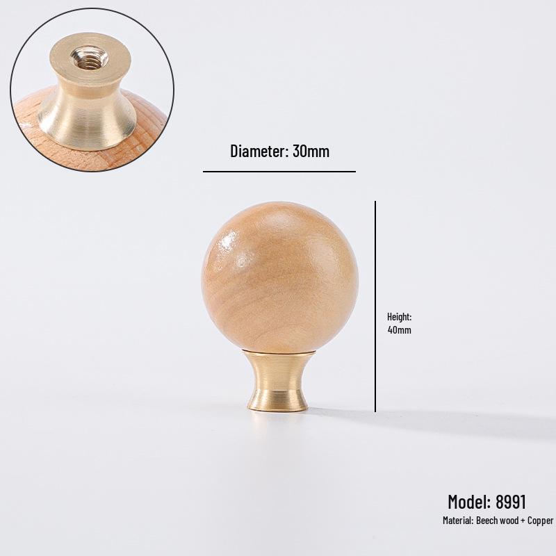 Solid Wood Cartoon Drawer Pull Knob for Children's Room