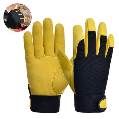 Wear-Resistant Work Gloves Leather Workers Work Welding Safety Protection For Garden Sports Motorcycle Driver Gloves