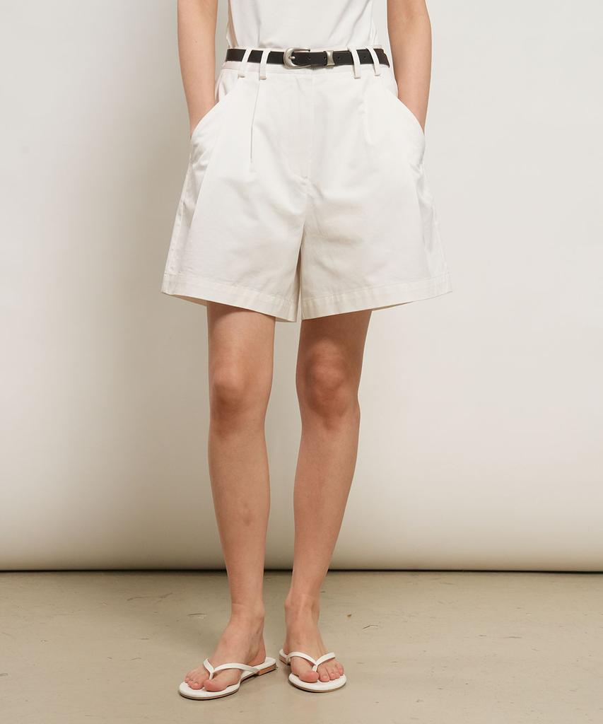 GENERALIDEA Double-Pleat Cotton Half Pants [White] / Gf2Lhp518