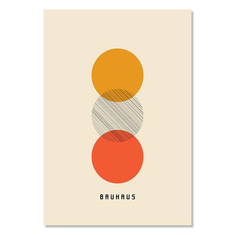 Bauhaus Abstract Minimalist Geometric Poster Vintage Color Block Canvas Paintings Wall Art Print Picture Living Room Home Decor