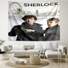 Sherlock Holmes Print Tapestry, Backdrop, Easy Setup, Ideal for Bedroom, Office & Living Room, with Aesthetic Wall Hanging Decor.