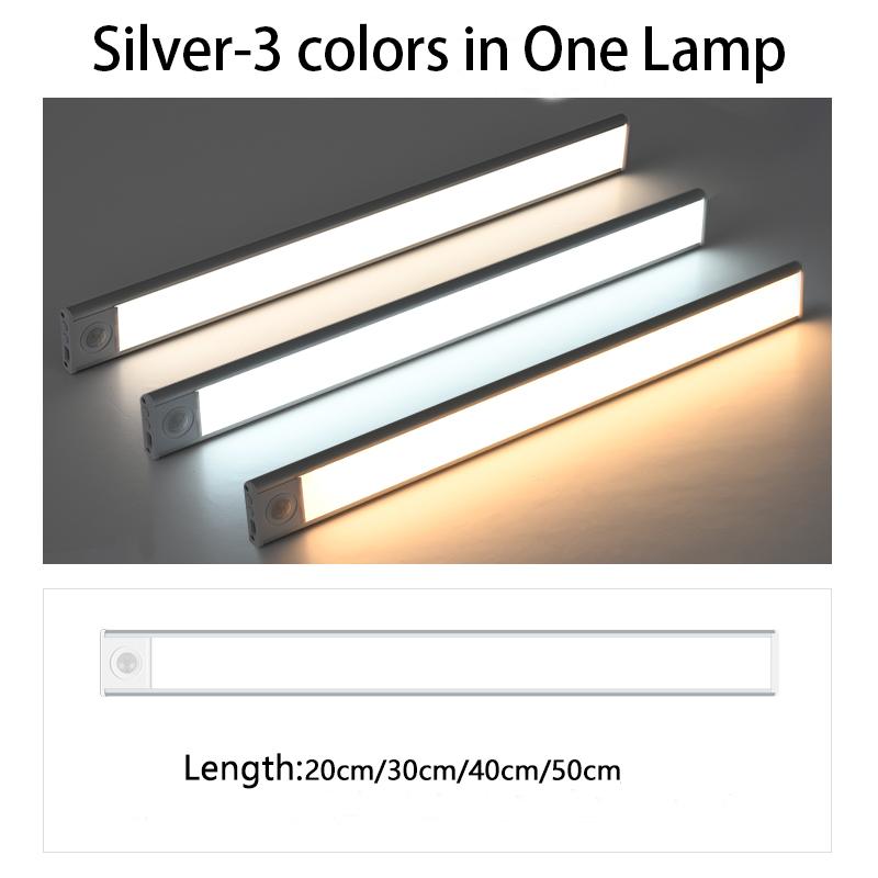 PZSUNLY LED Under Cabinet Light Motion Sensor Light Ultra-thin LED For Kitchen Cabinet Bedroom Wardrobe Lighting 20/30/40/50CM