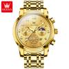 OLEVS Brand Watch Multi Functional Waterproof Quartz Watch Moon Phase Luminous Men's Watch 2903