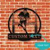Personalized Metal Football Player Wall Decor for Stadium Gym Sports Gift