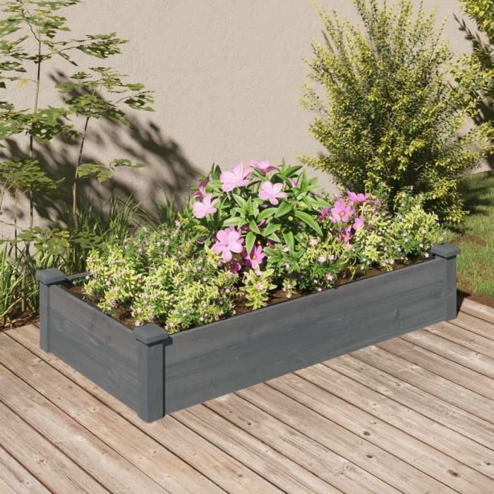 VidaXL Raised Garden Bed Liner 120x60x25 Cm Solid Fir Wood 364291