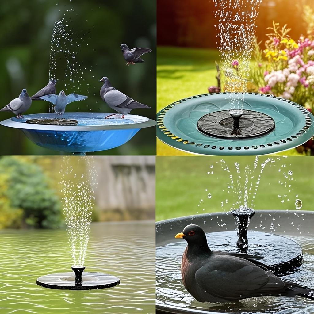 Soldriven automatisk fontän, för blå fågelbad för trädgårdar, dammar, akvarier och utomhus för kontinuerligt vattenflöde, fågelbad