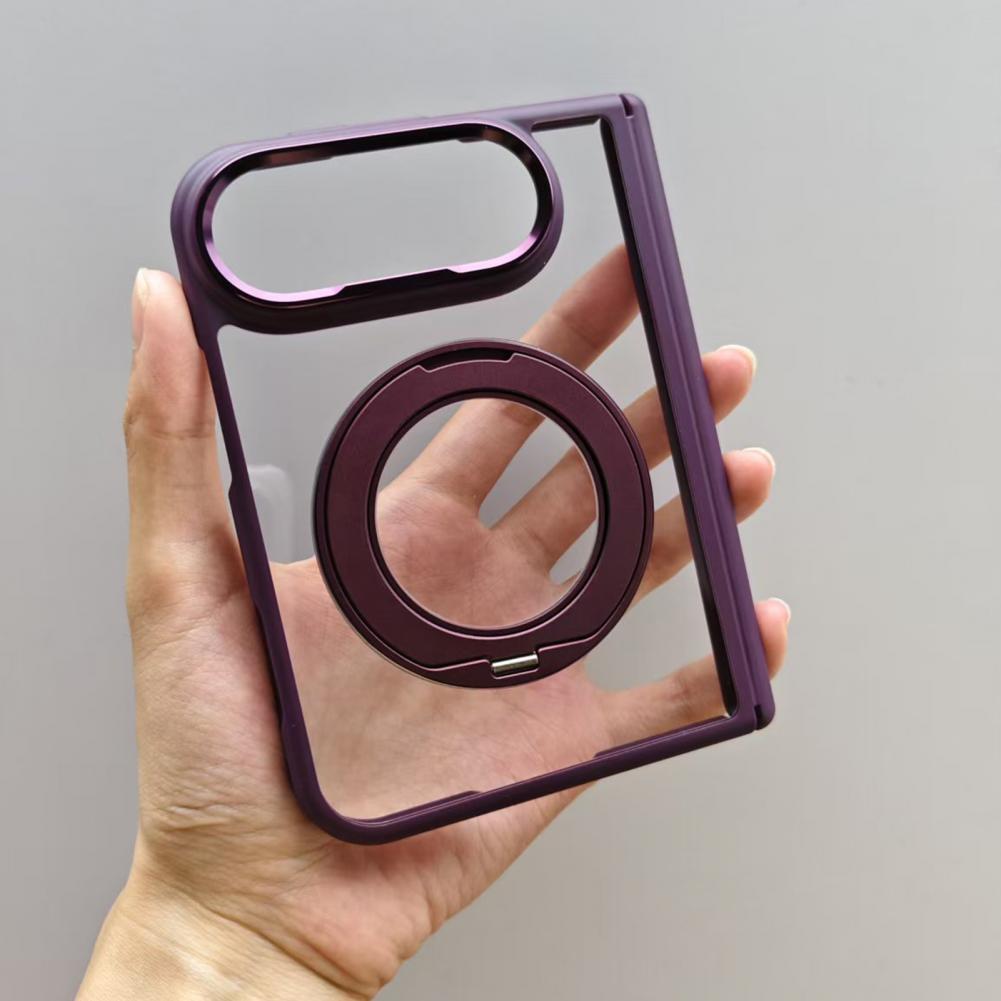 Clear Protective Case for IPhoneDuo 2026 Phone Protector with 360 Degree Rotatable Kickstand Anti-yellowing Phone Cover