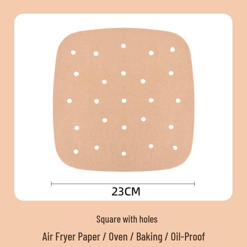 Disposable Square Air Fryer Silicone-Infused Baking Paper for Oil Absorption