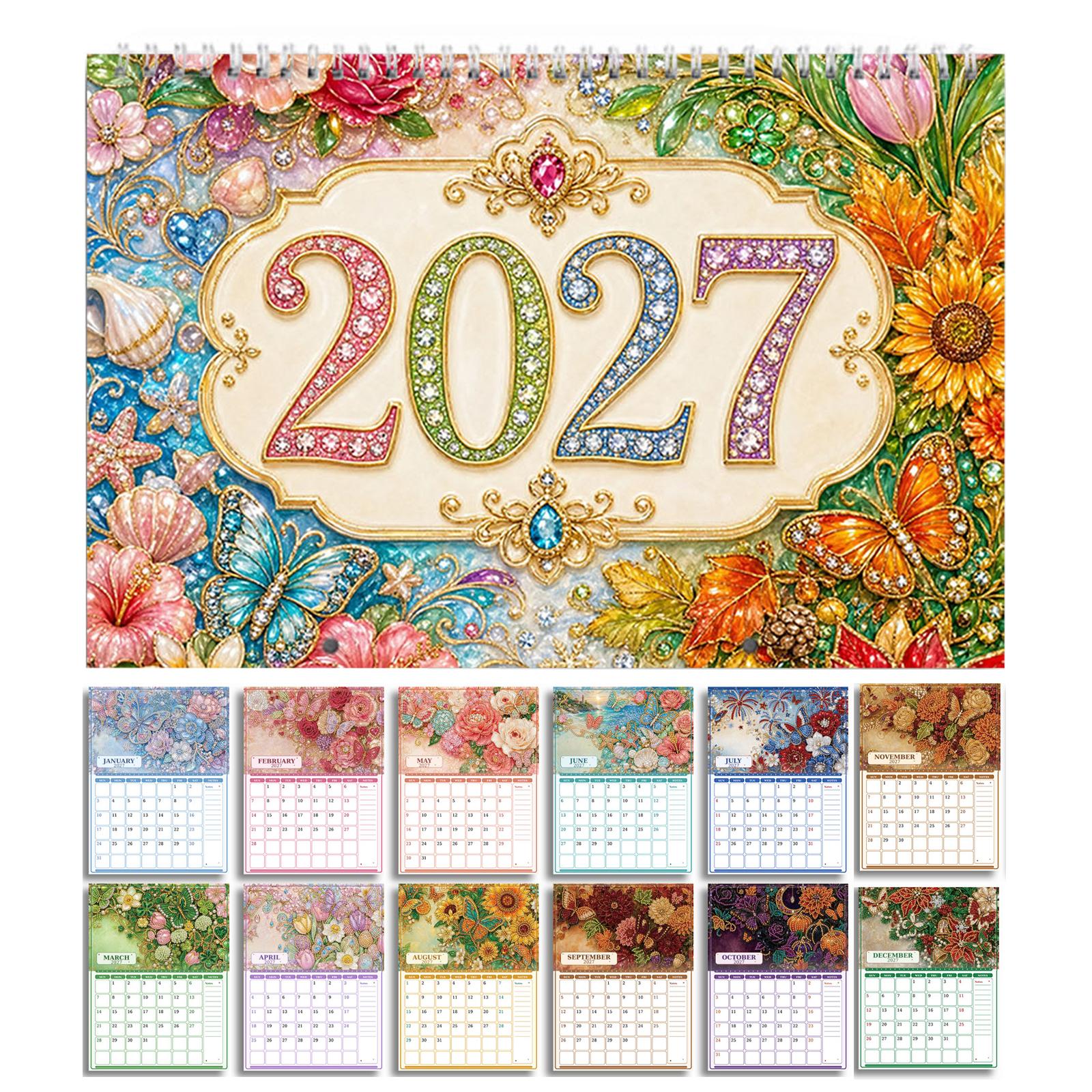 2027 DIY Dimanta Gleznošanas Kalendārs Pieaugušajiem