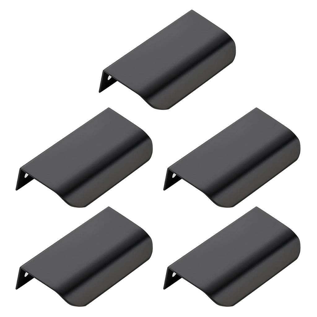 5pcs Cabinet Drawer Knobs set Edge Banding Invisible Handles With Screws For Wardrobe Doors Kitchen Furniture