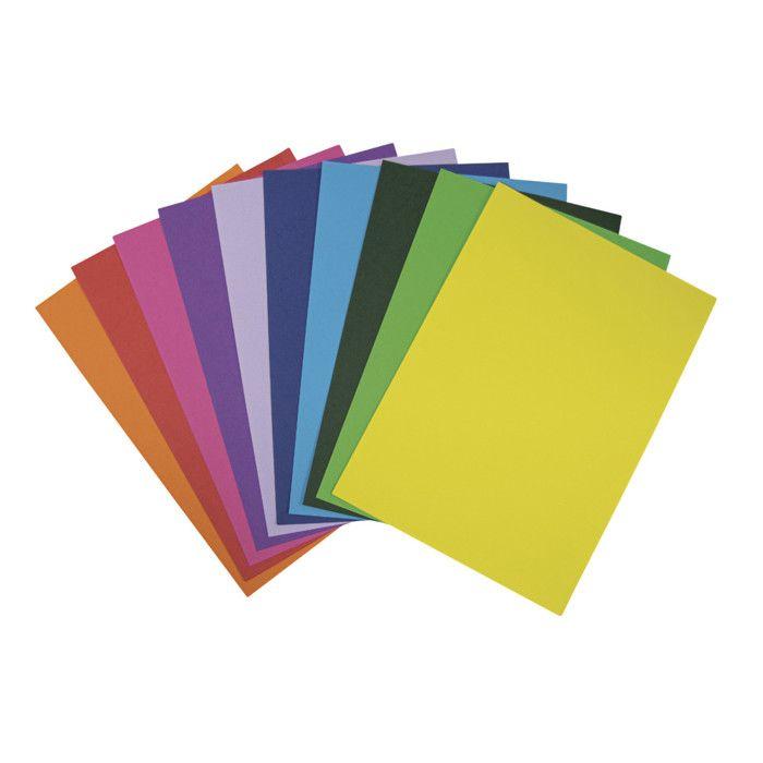 Papier cartonné A4 Assortiment de 10 couleurs 100 feuilles