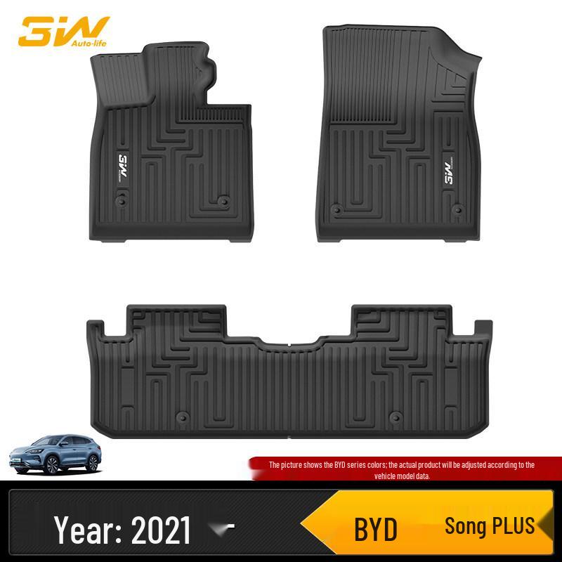3W All-TPE Floor Mats for BYD Han EV, Han DM-i, Qin EV DM-i, Tang EV, Song Plus, Yuan PL