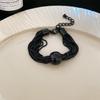 Metallic Round Ball Multi-layer Chain Necklace & Bracelet - High-End Cold Style Jewelry
