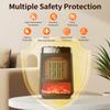 Timeable Electric Heater Portable 3D Dynamic Flame Heater Household Heater Silent and Energy-saving PTC Speed Electric Heater