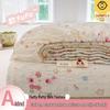 A-Class Crinkled Cotton Double-Layer Gauze Fitted Sheet: Soft, Comfortable, 3D Puff Pattern