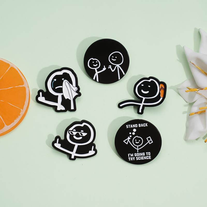 Hey You Dropped This Brain Funny Sarcasm Quotes Enamel Pins Cartoon Character Bob Is No Arms Humor Joke Metal Badge Jewelry Gift