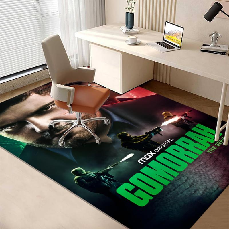 Gomorrah Printed Carpet, Rug for Office Chair Living Room Bedroom Kitchen Room Decor Gifts.