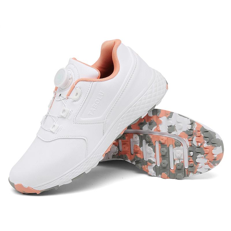 

Белые Мужские Водонепроницаемые Кроссовки для Гольфа Женские Нескользящие Бесшиповые Спортивные Туфли для Ходьбы и Активного Отдыха Кожаная Обувь для Гольфа 36