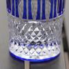Edo Kiriko Blue Wine Drinking Glass Cup Lead-free Crystal Glass Blue Hand-blown Hand-carved Glasses Best Gift For Wedding