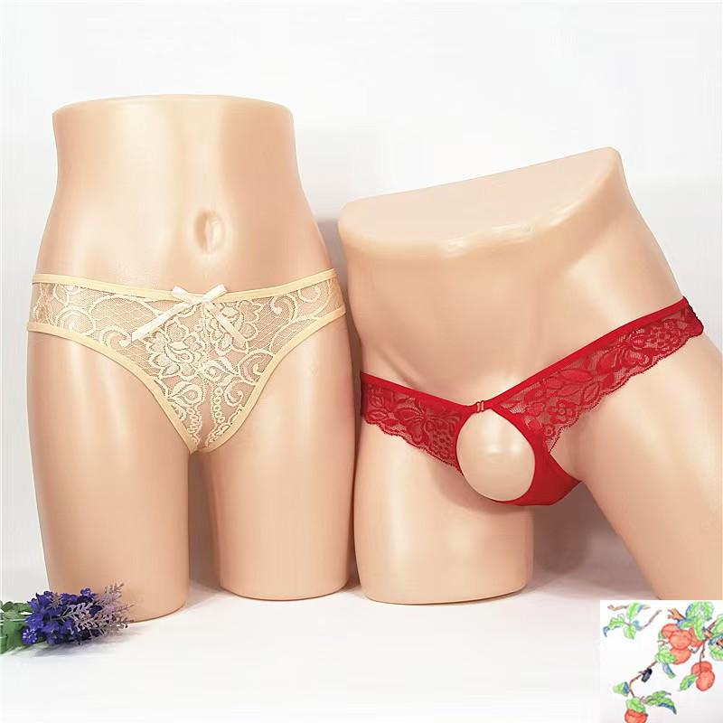 Flirty Couples Underwear - Matching Fun & Playful Designs with Open Crotch Feature.