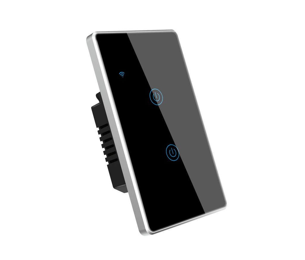 2023 New Arriving Touch Wall Switch Tuya Smart Home Wall Switch US & EU Standard 1/2/3/4 Gang Wall Switch with Metal Bezel