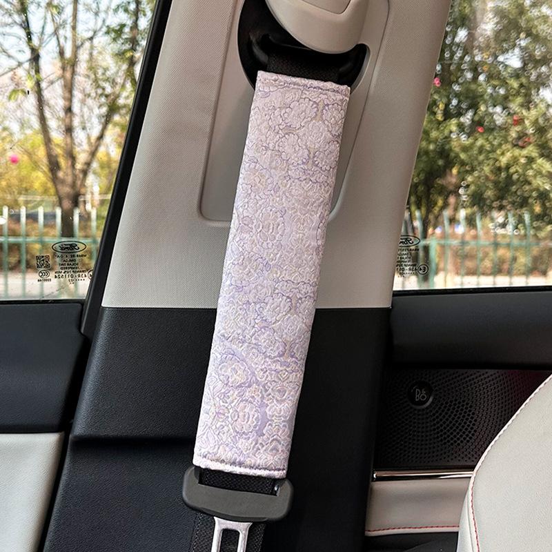 New car headrest waist rest new Chinese creative car decorative throw pillow bow streamer car cushion
