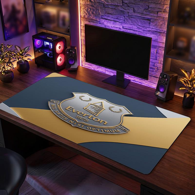 Tappetino per Mouse Grande Stampa Calcio Everton, Tappetino Esteso Antiscivolo per Scrivania da Gioco per Ufficio Casa