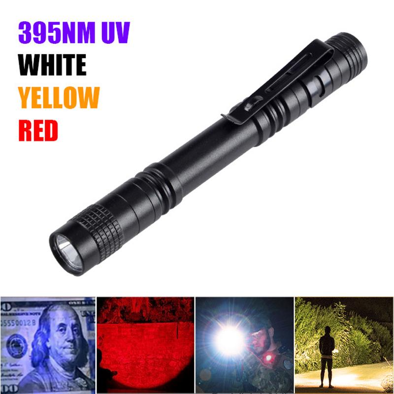 Mini LED Flashlight Portable Violet Light Pet Urine Scorpion Detector UV Lamp UV Flashlight 395nm Ultraviolet Torch With