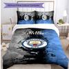 Manchester City Pattern Printed 3PCS Bedding Set Soft Skin-Friendly Washable Duvet Cover & Pillowcases Set All Season Bedroom