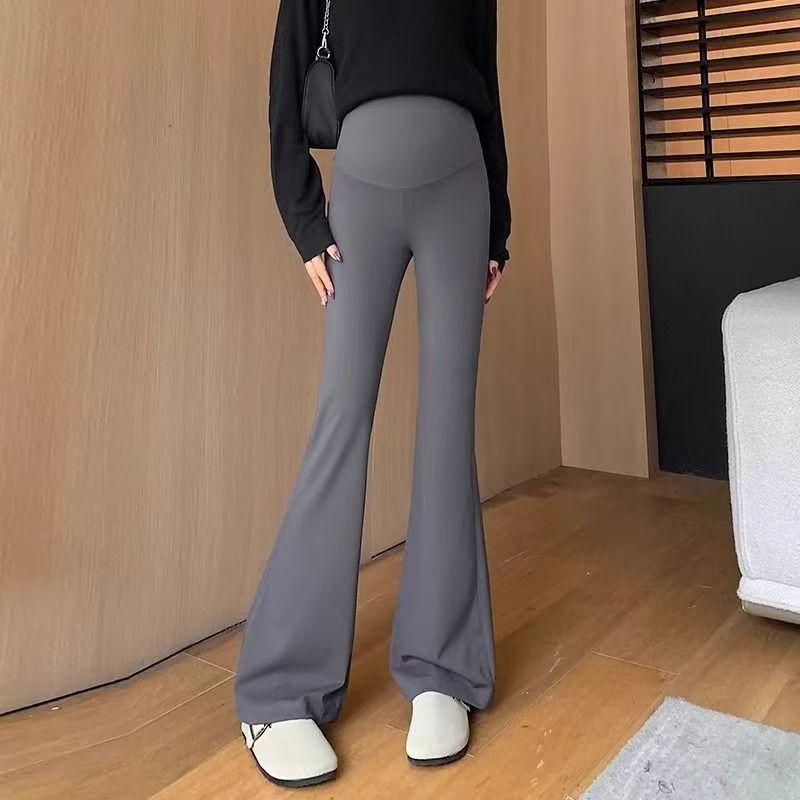 Maternity shark pants, flared pants, spring and autumn outer wear support, casual and thin hip-lifting maternity pants