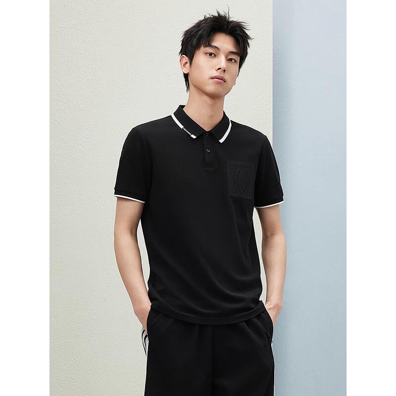 GXG Men's Casual Two-Tone Contrast Collar Polo Shirt