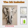 Pearl Art Painting Kit for Adults and Beginners, Elegant White Elephant Sparkling Painting Craft Home Wall Decor Handmade Gift Art Projects