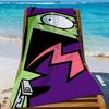 Cartoon I-Invader Z-Zim Towel Sports Quick Dry Travel Camping Gear Sandproof Soft Light Large Beach Towel