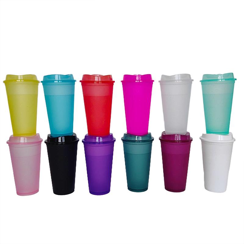 Simple Matte Finish Reusable Mug Plastic Travel Coffee Cup To Go For Drinking Travel Coffee Cup