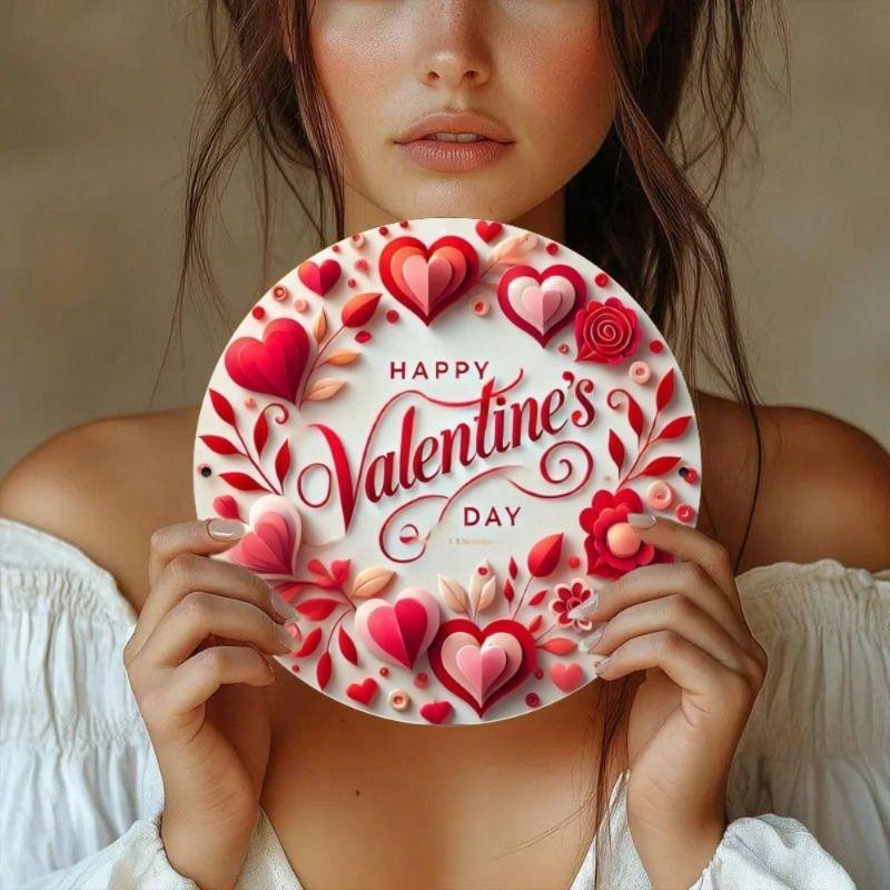 Round Retro Tin Sign Metal Wall Art 20x20cm for Living Room Balcony Home Decor