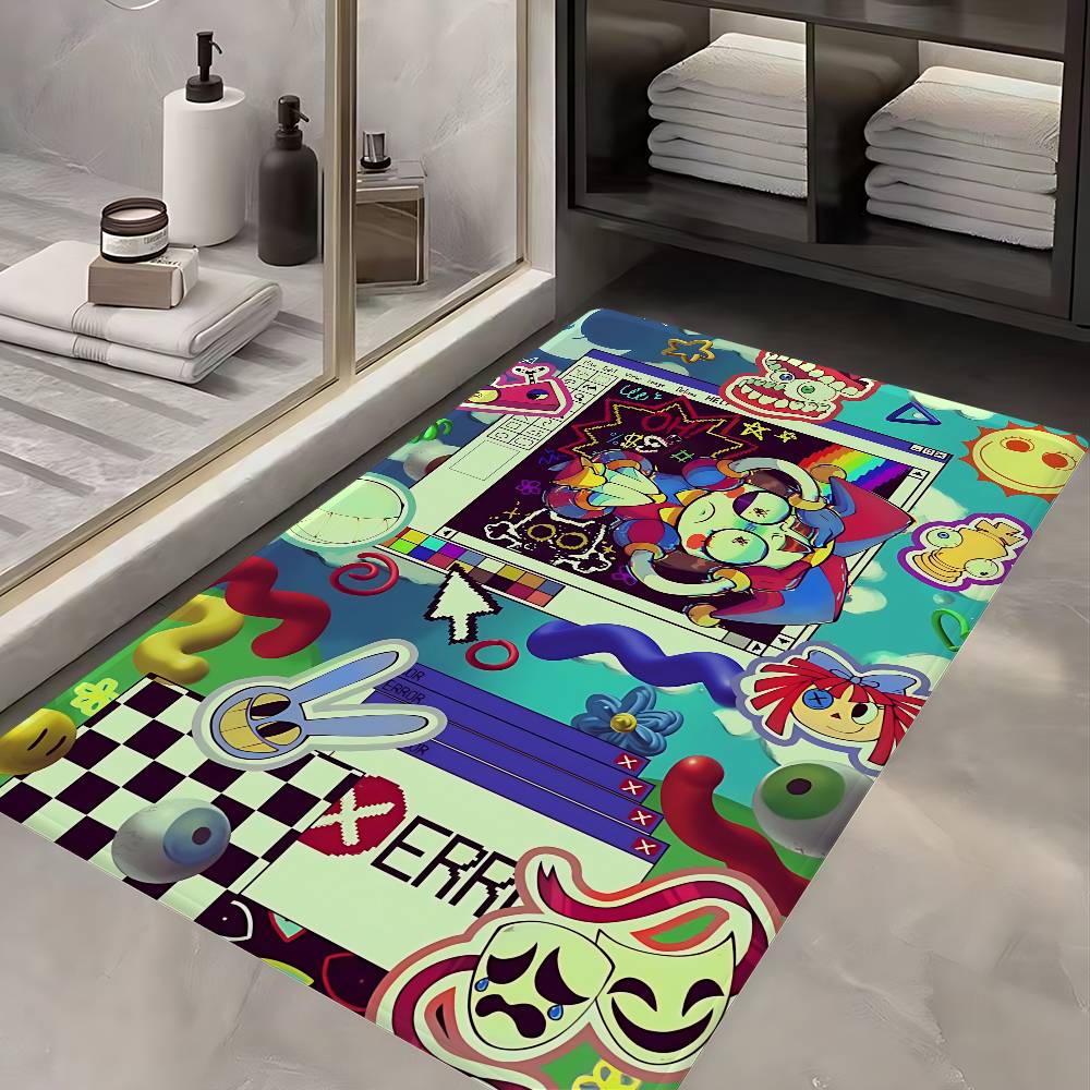 Popular Animated The A-Amazing D-Digital C-Circus Room Mats Anti-slip Absorb Water Long Strip Cushion Bedroon Mat Household