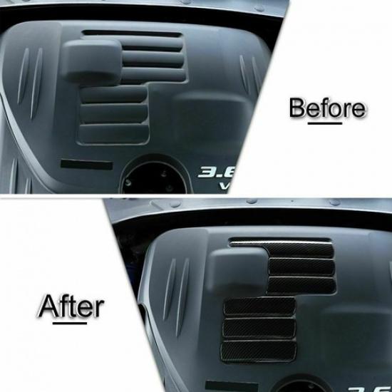 For Dodge Challenger/Charger 2009-19 Engine Shroud Panel Cover Trim Carbon Fiber