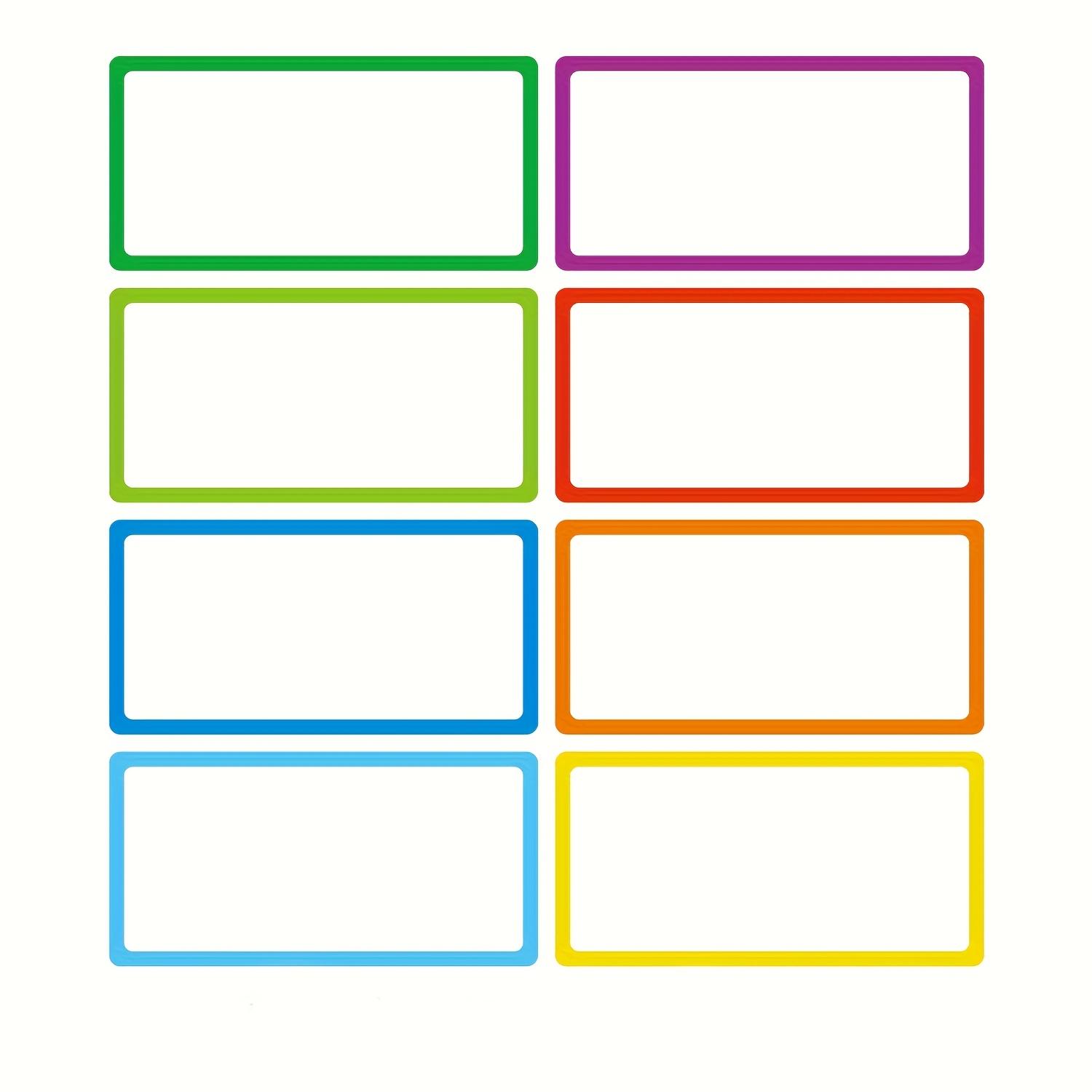 8 шт. Магнитные стираемые маркерные этикетки - Многоразовые магнитные именные бирки - Стираемые маркерные этикетки для дома, офиса, класса - 4 x 2 дюйма