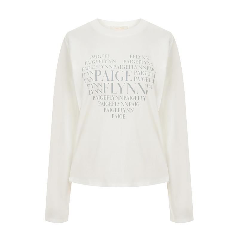 PAIGEFLYNN Signature Heart Semi-Slim T-Shirt_P5Cts019M