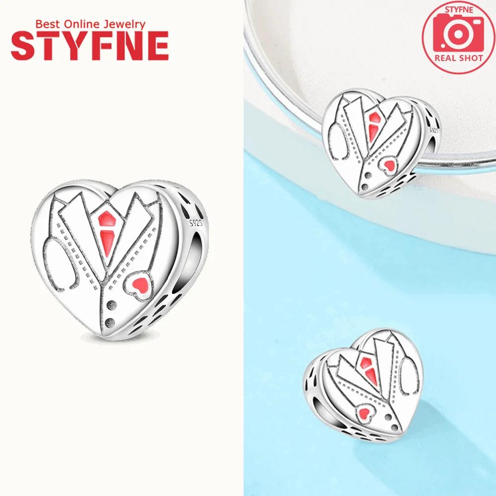

925 Silver Medicine Chest Stethoscope Set Charms Nurse Healthy Teeth Beads Pendant Fit Fashion Jewelry Bracelet Making
