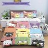 3pcs Hello Kitty, Sanrio Characters Breathable Polyester Bedding Set Soft Duvet Cover and 2 Pillowcases,Suitable for All Seasons, 082662b