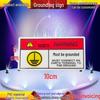 Equipment Grounding Label - Round PVC Warning Sign